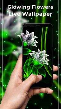 Glowing Flowers Free Live Wallpapers screenshot 1