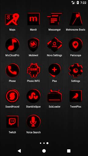 Flat Black and Red Icon Pack screenshot 4