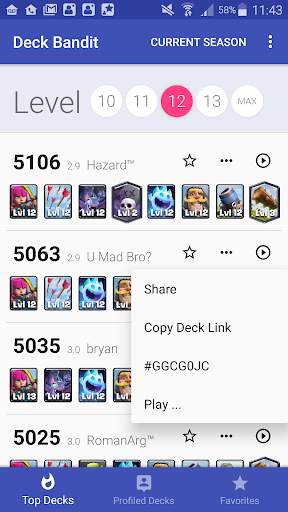 Deck Bandit - Find The Best Decks For Clash Royale screenshot 1