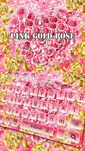Glitter Flower Heart Keyboard screenshot 2