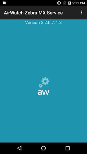 AirWatch Zebra MX Service 1 تصوير الشاشة