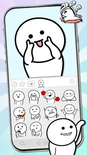 Stiker Emoji Funny Bun Man screenshot 1