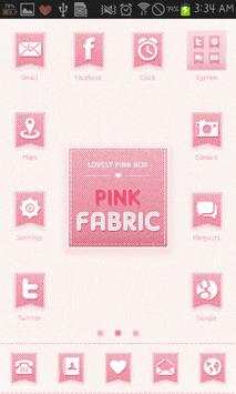 PINK FABRIC go launcher theme screenshot 2