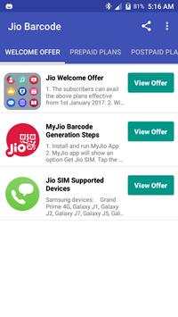 Jio Barcode for MyJio screenshot 1