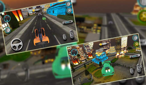 Free Sports Car Flying 3d 2018 screenshot 4