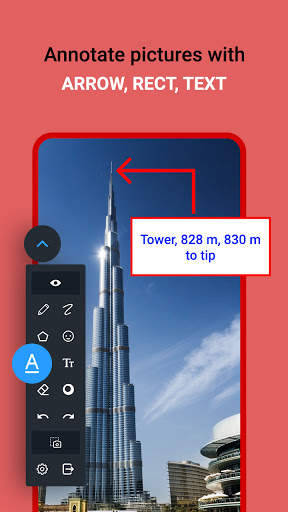 Draw on screen floating tool, Screenshot & Share screenshot 6