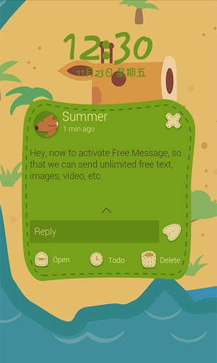 (FREE)GO SMS FOX THEME screenshot 4