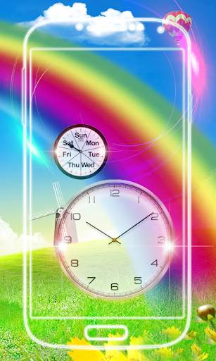Rainbow Clock Live Wallpaper screenshot 4