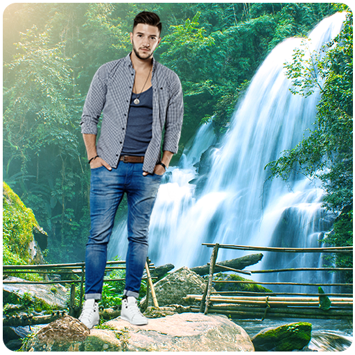 Photo Editor &amp; Photo Frames: Water fall Background icon