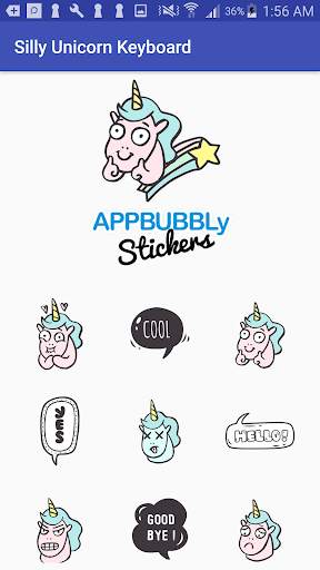 Silly Unicorn Emoji Keyboard Stickers for Gboard screenshot 1