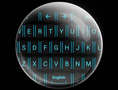 Keyboard Theme Neon Blue screenshot 8