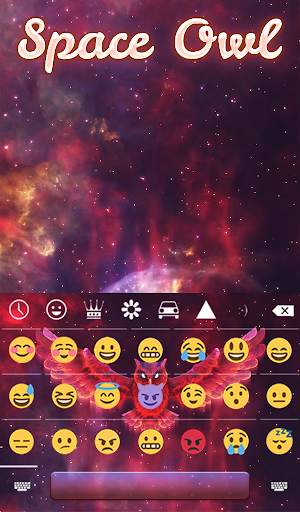 Space Owl Animated Keyboard   Live Wallpaper screenshot 4