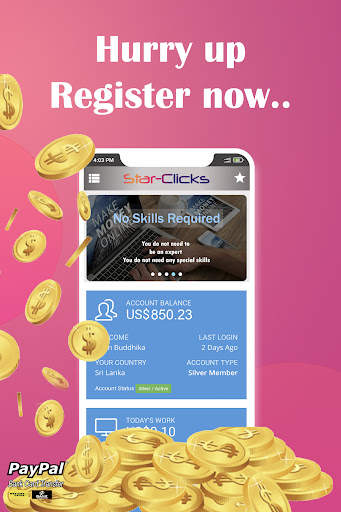 Star Clicks Earn Money Online स्क्रीनशॉट 5