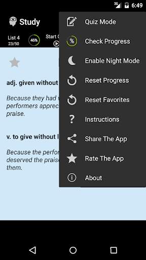 SAT Vocabulary Quiz 1000 screenshot 6