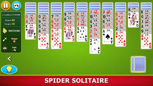Spider Solitaire Jeu de Cartes screenshot 1