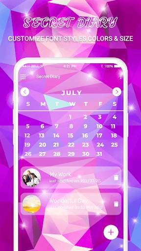 Diary With Lock - Diary with password-Emoji Diary 2 تصوير الشاشة