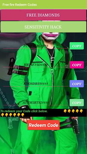 Redeem Codes FF king screenshot 4