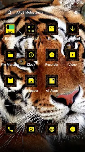 Tiger-APUS Launcher theme स्क्रीनशॉट 2