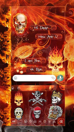 Horror Skull Cowboy Keyboard Theme screenshot 3