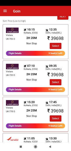 Goin - Flights, Hotels, Bus & Holiday Packages screenshot 4