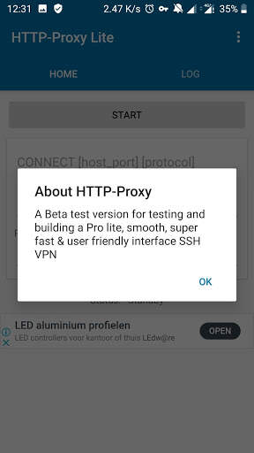 HTTP-Proxy Lite (SSH) screenshot 2