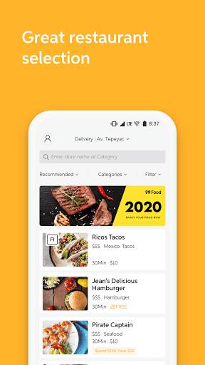 99 Food – Food Delivery screenshot 3