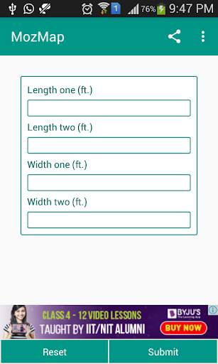 Land calculator screenshot 2