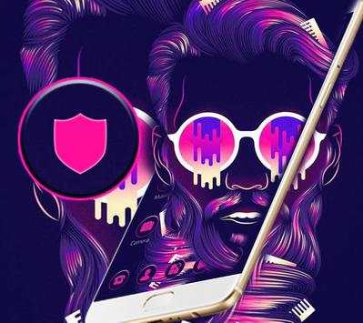 Purple Neon Tide Man Theme screenshot 1