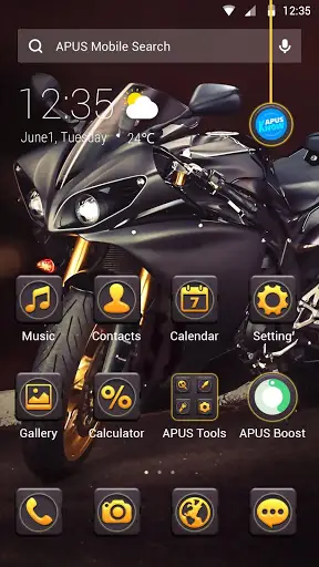 Motorbike APUS Launcher  theme screenshot 1