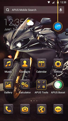 Motorbike APUS Launcher  theme screenshot 1