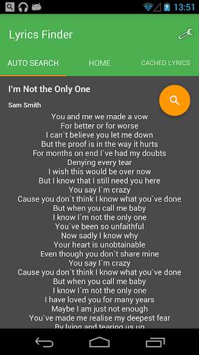 Lyrics screenshot 1