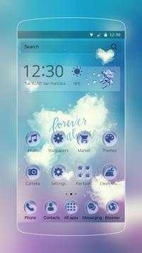 Blue Heart Sky Theme screenshot 1