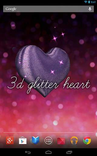 3D Glitter Heart LWP screenshot 9