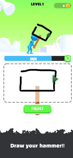 Draw Hammer - Drawing games screenshot 1