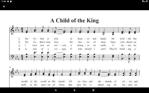 Adventist Hymnal with piano sheet screenshot 9