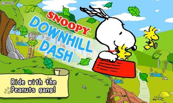 Snoopy Downhill Dash скриншот 1