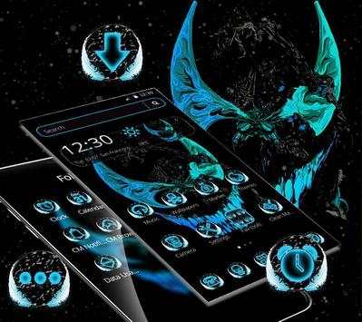 Blue Neon Evil Eyes Theme screenshot 3