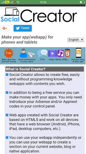Social Creator : Make web app Free screenshot 4