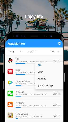 AppsMonitor -  Monitor app time and traffic usage 4 تصوير الشاشة
