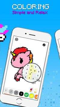 Unicorn Pixel Art - Coloring By Number screenshot 4