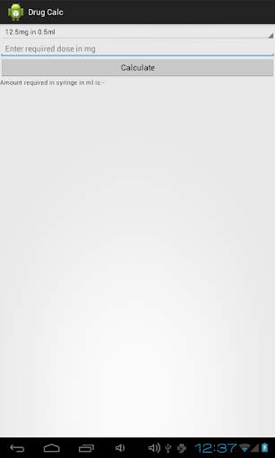Simple Drug Dosage Calculator screenshot 1