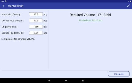 Drilling Fluid App 19 تصوير الشاشة