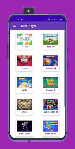 Mini Player : Play mini games स्क्रीनशॉट 1