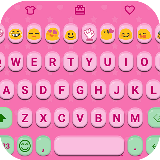 ikon Pink Jelly Emoji Keyboard Skin