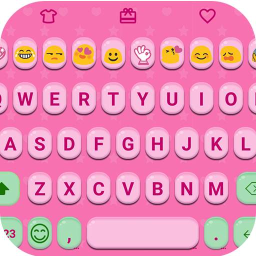 Pink Jelly Emoji Keyboard Skin 2.0.4