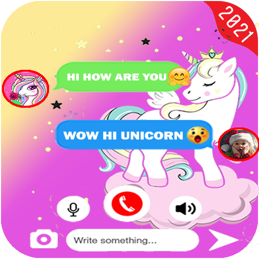 talk with unicorn call and fake Chat PRANK icon