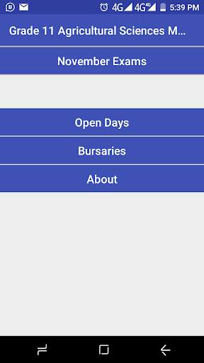 Grade 11 Agricultural Sciences Mobile Application screenshot 1