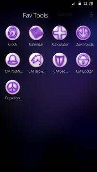 CM Launcher Purple Leaf Theme screenshot 4