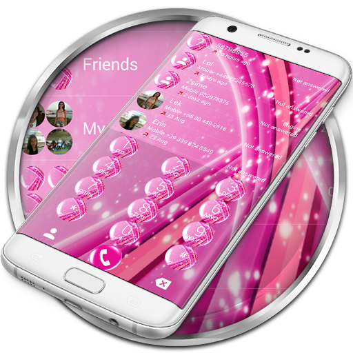 Dialer Theme Sparkling Pink иконка