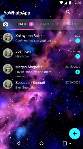 2021 Galaxy Theme -> GB Fm Whats Plus Azul HeyMods screenshot 1